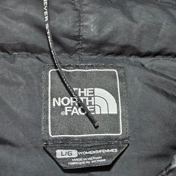VTG The North Face Womens Long Puffer Coat L/G Brown Nylon Down Winter Jacket - Picture 5 of 16